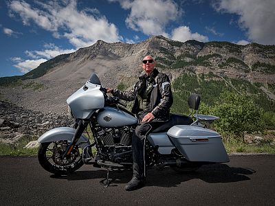 Howard at Frank Slide